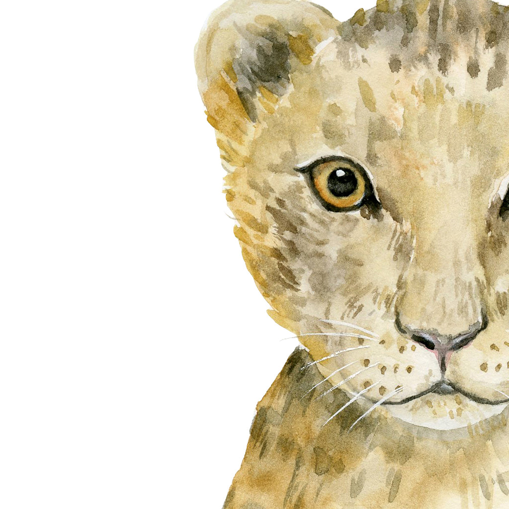 nursery print, digital print, lion cub printable, instant download 