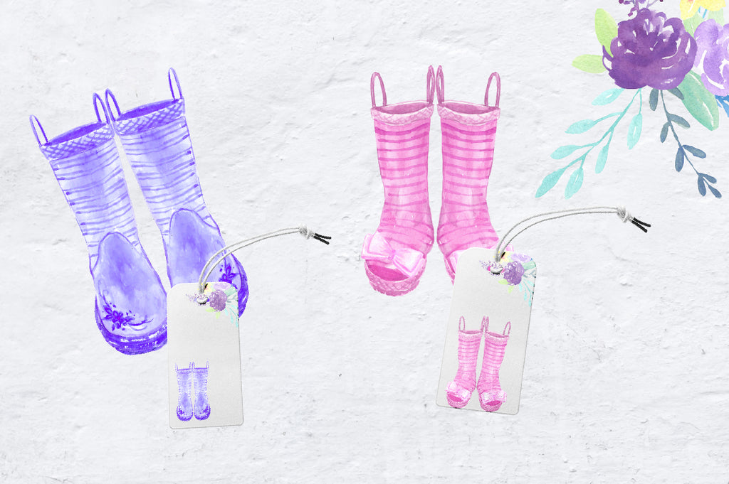 watercolor boots, wellington boots, children boots, rain boots, wellington boots, pink boots, nursery, digital print, instant downloa