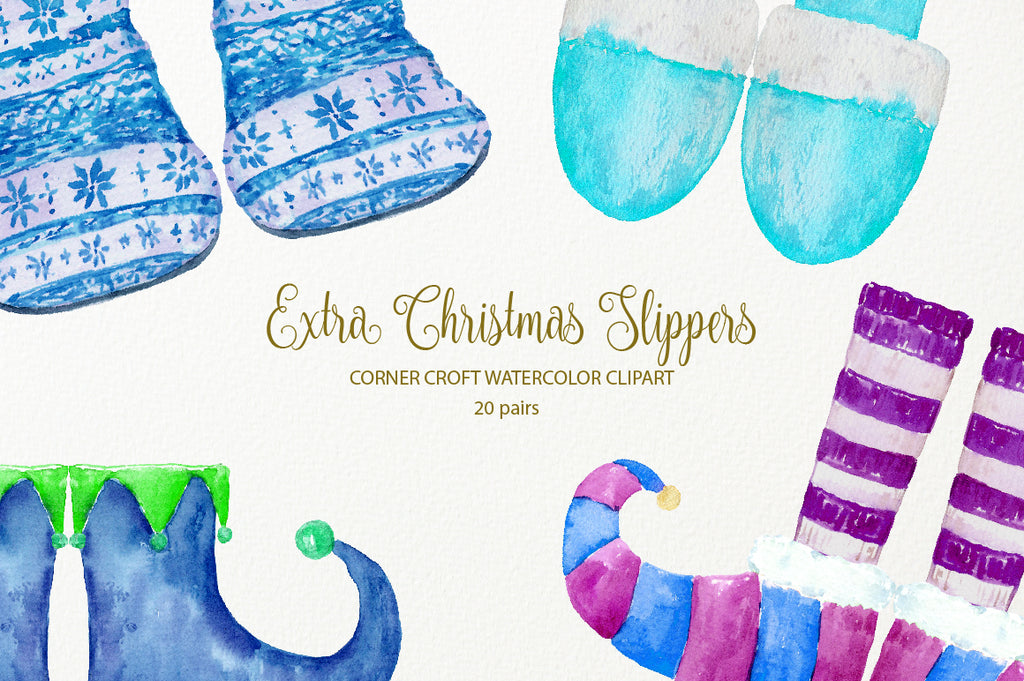 elf slippers, santa slippers, knitted slippers instant download