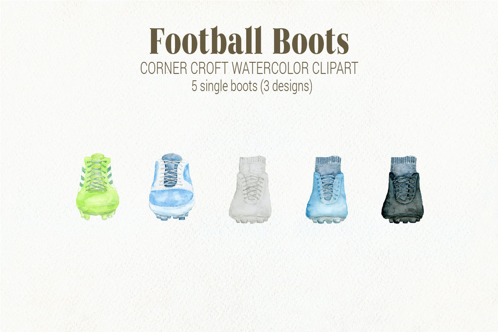 watercolor boots instant download, soccer boots clipart, sport illustration 