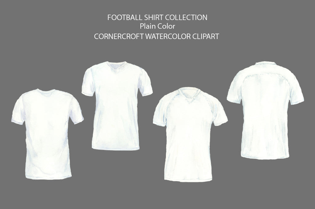 white football shirt illustration, instant download 