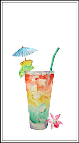 party drink, watercolor illustration, watercolor cocktail graphics 