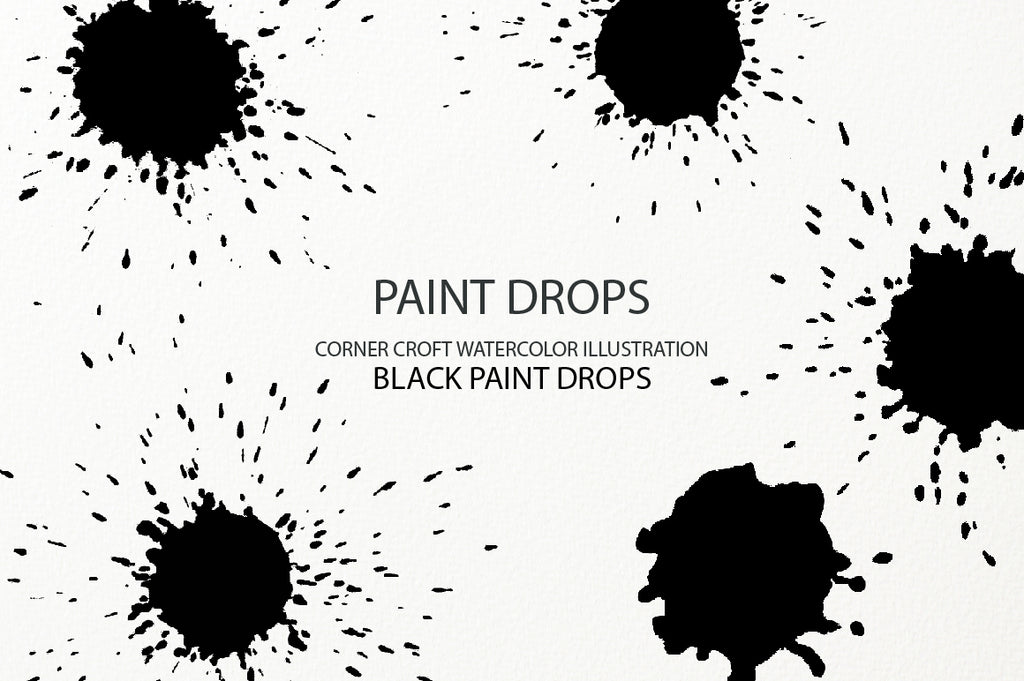 black paint drop effect, svg, png, eps instant download