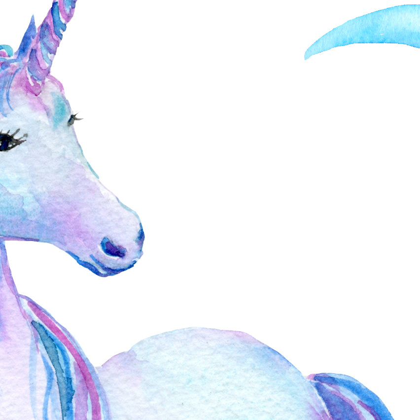 watercolour unicorn print, instant download 