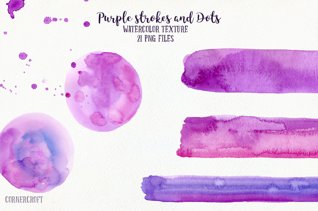 watercolor effect, purple texture, paint splatter effect