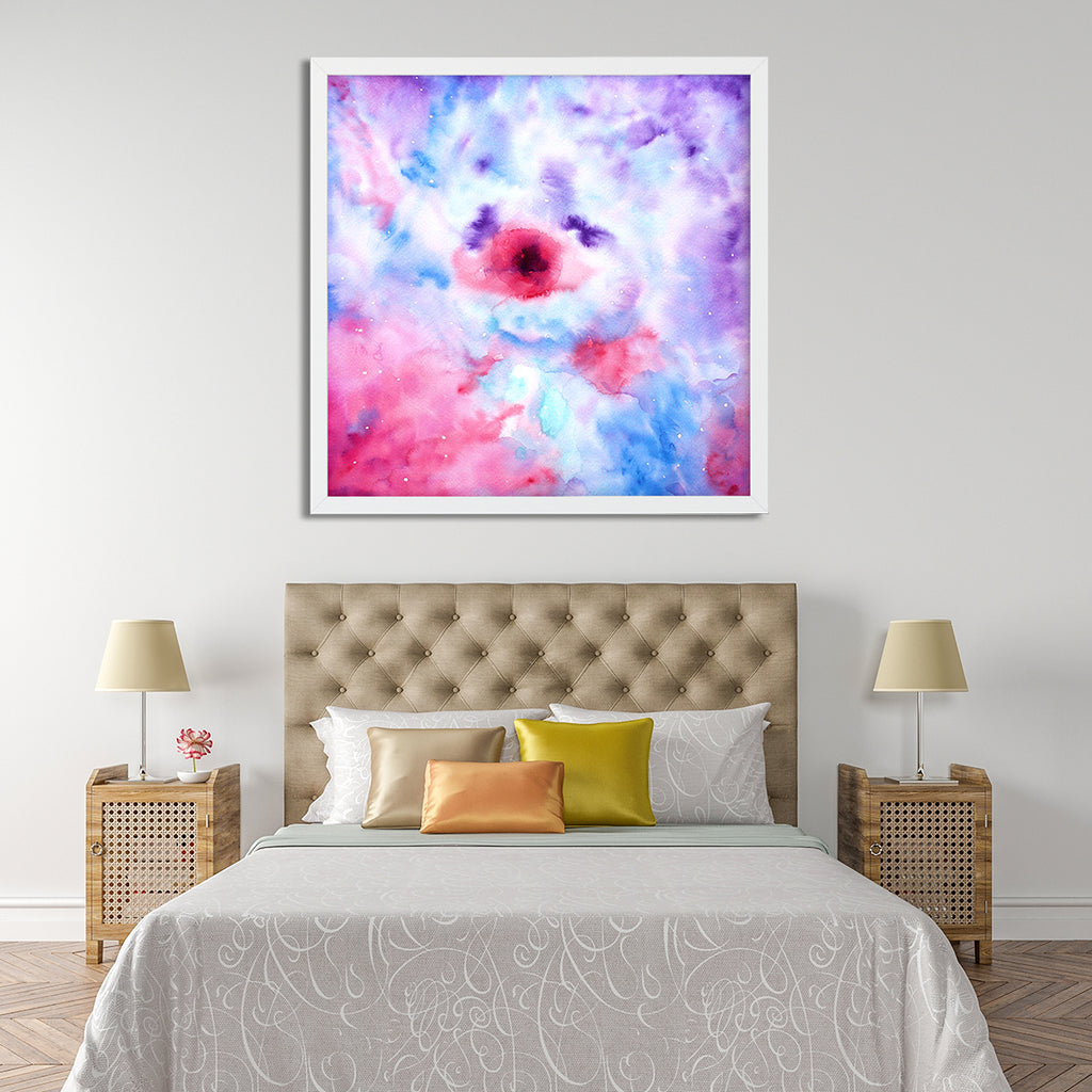 watercolor print space, eye of space, instant download 
