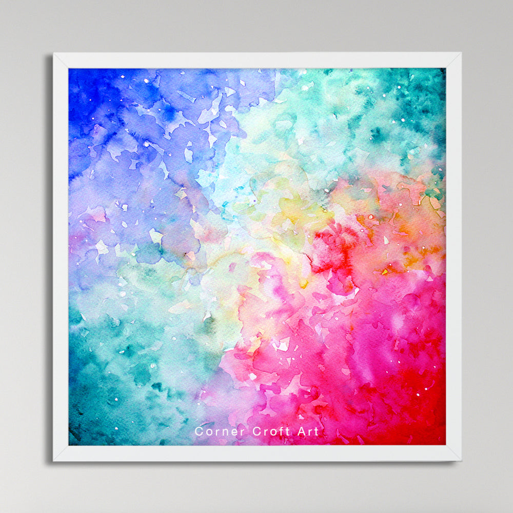 watercolor abstract sky, digital print, instant download 