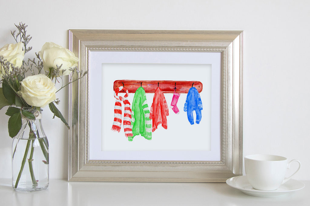 watercolor Christmas wooly jumper personalised print creator, instant download