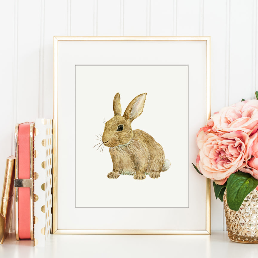watercolor baby rabbit illustration