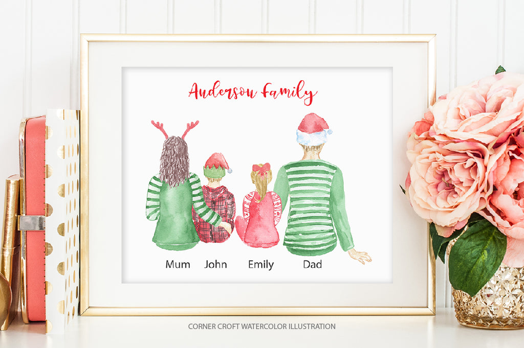 Christmas family personalised print creator