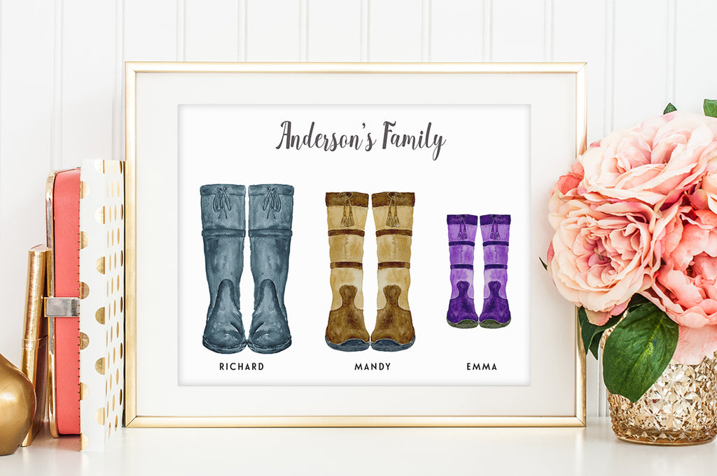 watercolor boots illustration, country boots clipart, stable boots clipart, instant download 