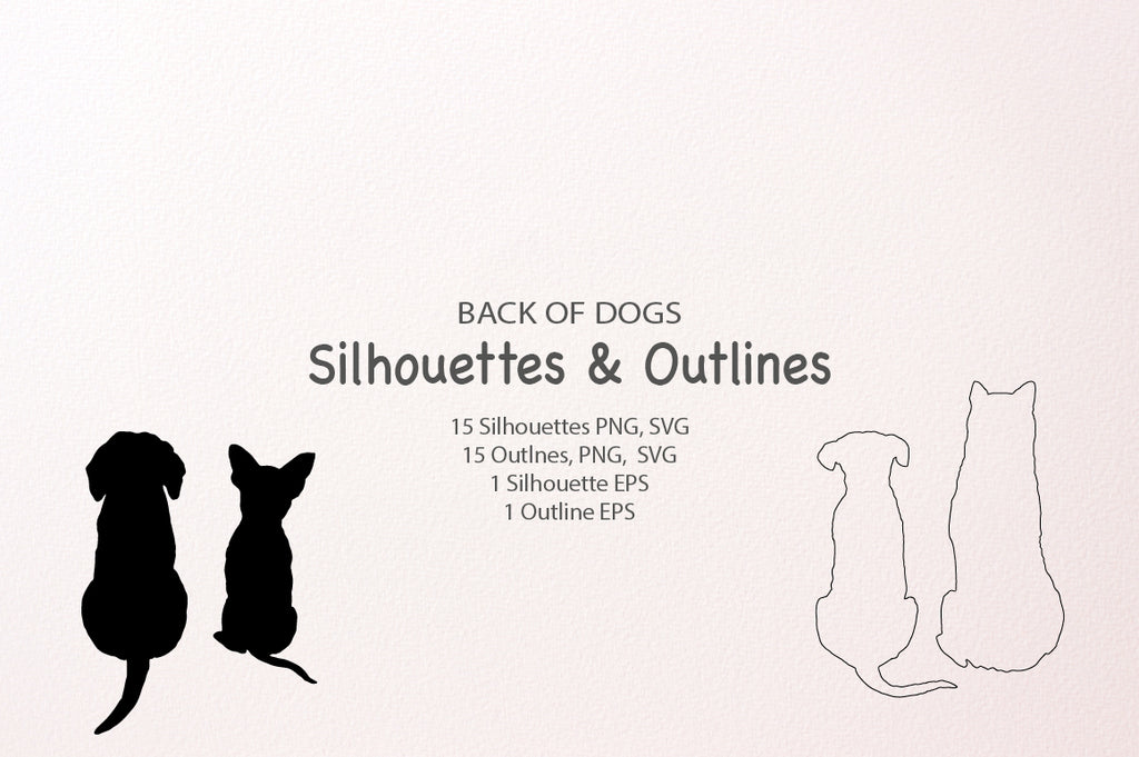 dog svg vector silhouettes and outlines