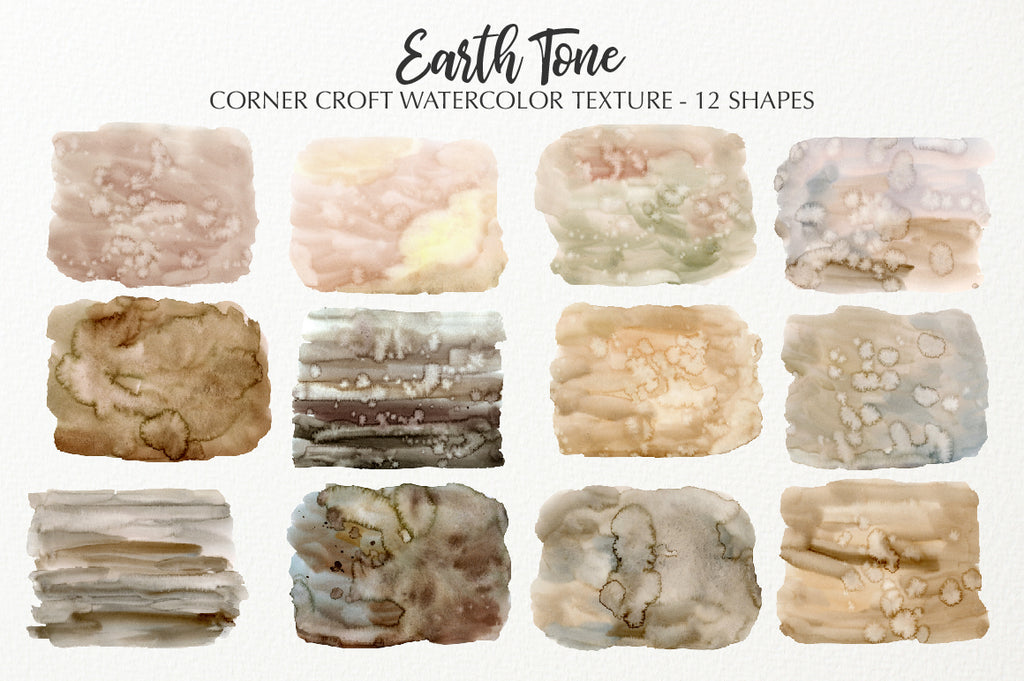 Watercolor texture earth tone, yellow, beige and brown texture instant download