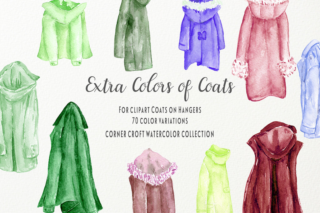 watercolor coats, extra coats in different colours. 