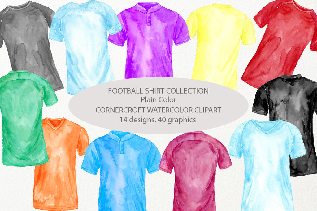 Sports T-Shirts Watercolor Clipart