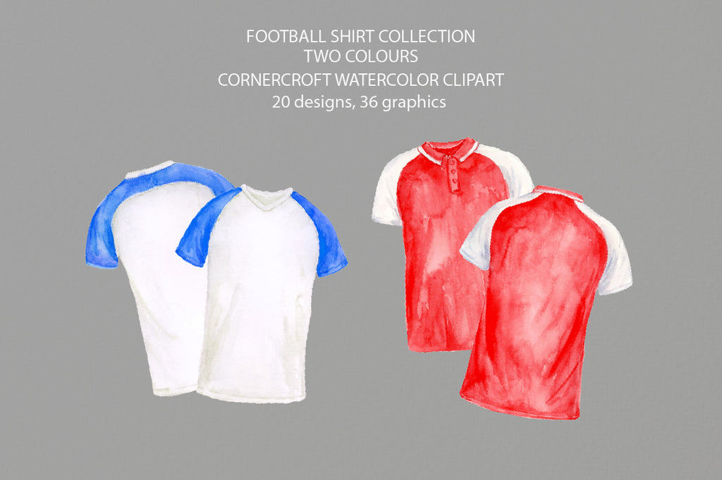 front of football shirt, back of football shirt, football shirt clipart, instant download 