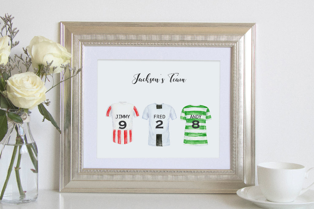 football shirt clipart for making personalised print, my league team print