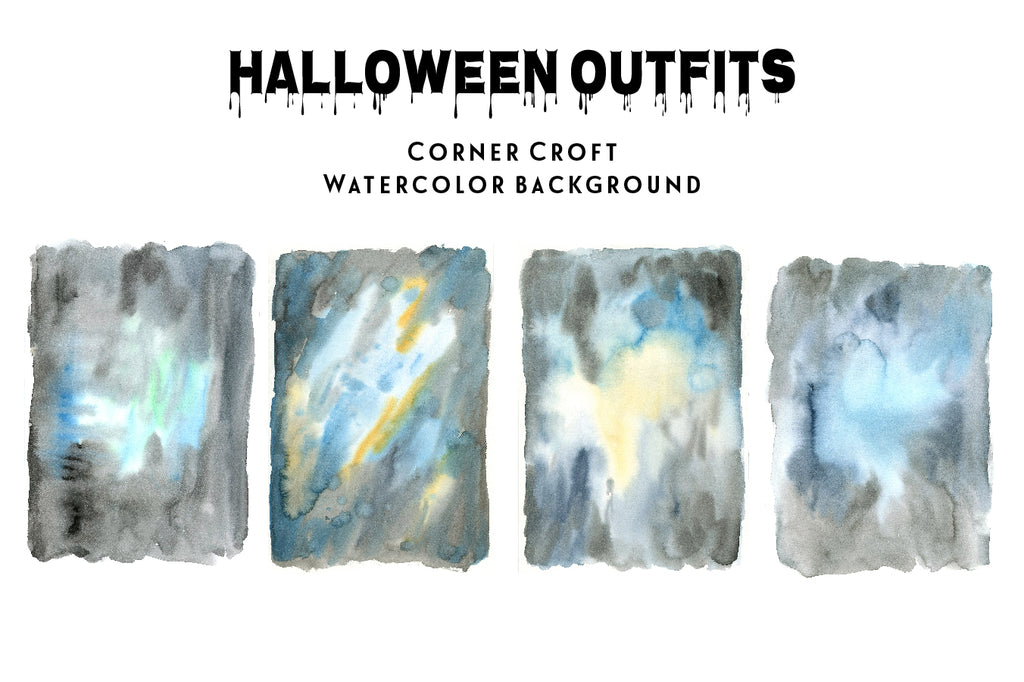 watercolor texture, Halloween clipart, instant download 