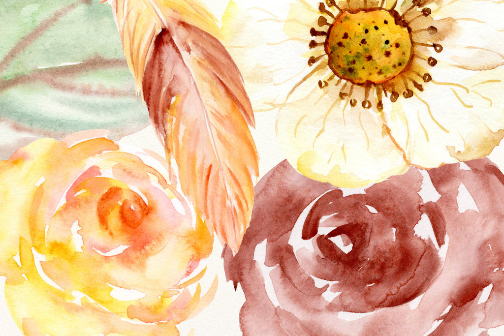 watercolor clipart autumn bliss, watercolor graphics instant download 