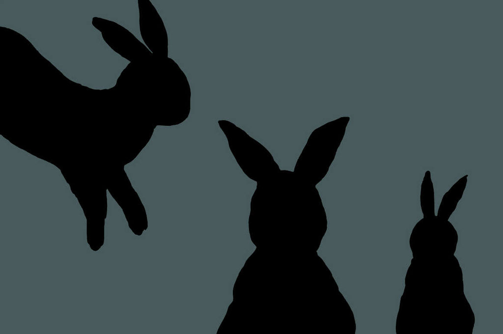 watercolor Easter Bunny Silhouette, svg and eps