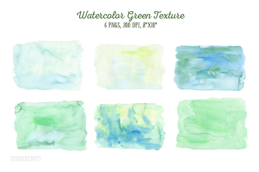 Hand painted watercolor green themed background texture for instant download 