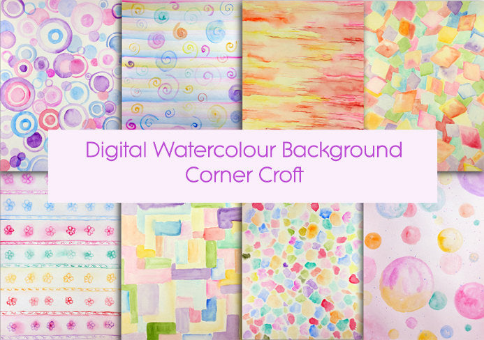 hand painted watercolor pastel pattern, instant download 