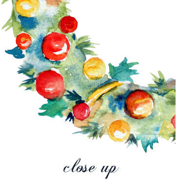 watercolor clipart, Watercolour clipart, Christmas wreath, hand painted wreaths, green wreaths