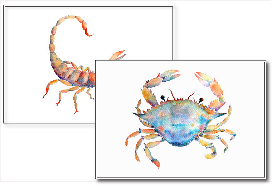 watercolor Astrological signs (zodiac signs, horoscopes), animals and figures, for instant download