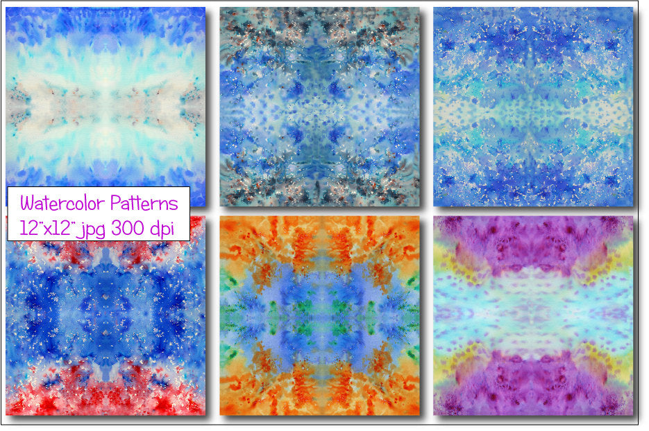 watercolor boho seamless pattern, instant download 