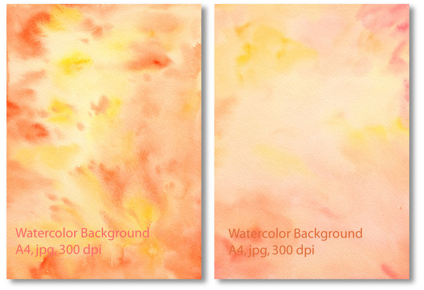 Yellow and orange watercolor textured background instant download for graphic design, photoshop effects