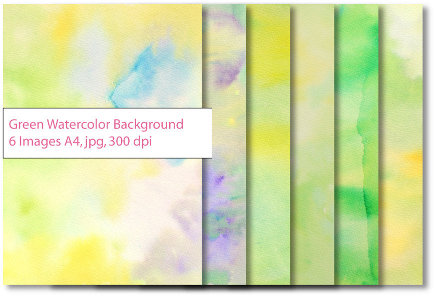 Green yellow watercolor textured background instant download for graphic, banner design, photoshop effects