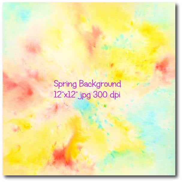 watercolor texture, spring yellow and green themed large abstract watercolor background 