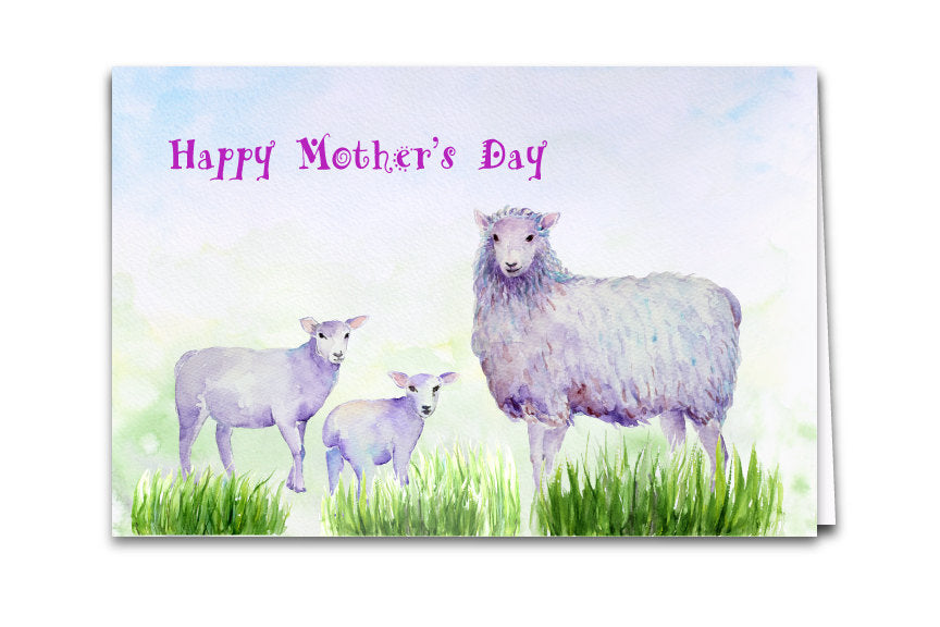 watercolor sheep and lamb, farm animal for instant download 
