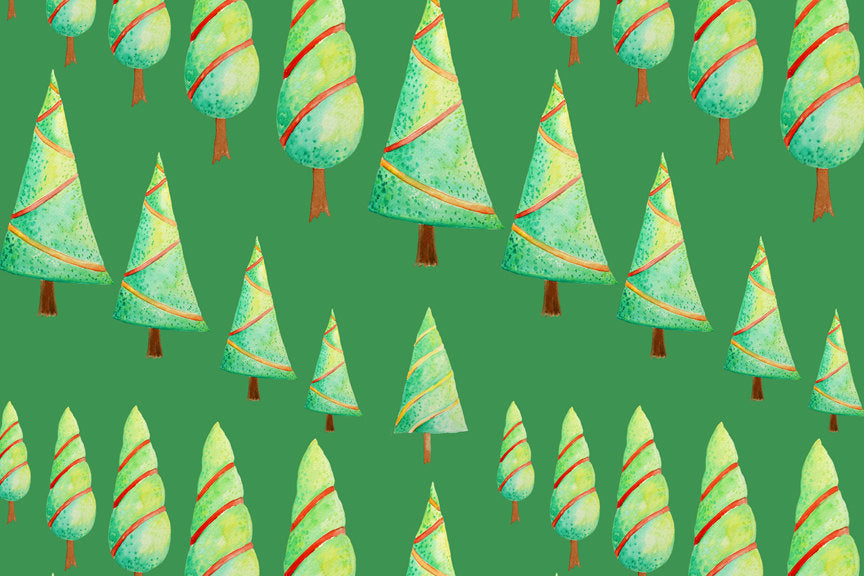 digital paper, Christmas tree pattern, Christmas decoration pattern, seamless pattern