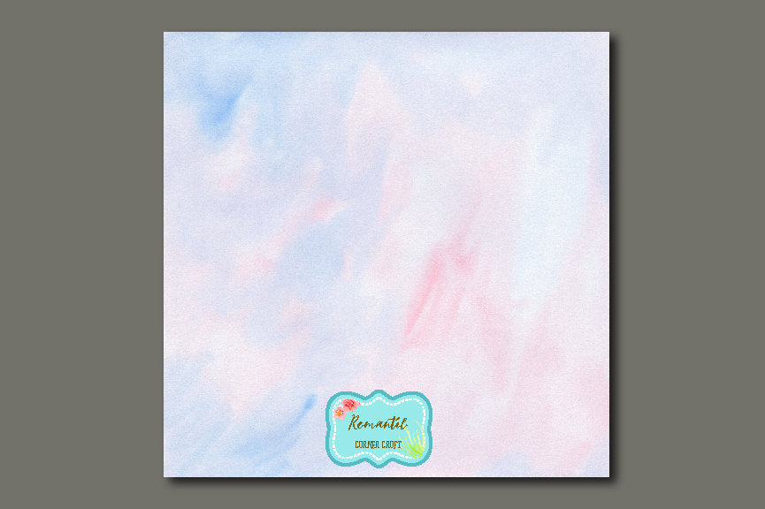 watercolor digital paper romantic, pastel pink, blue, and yellow