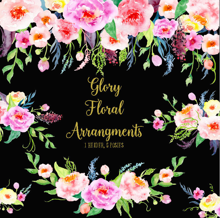 soft pink peony floral arrangement, large floral header, design elements, peony clip art