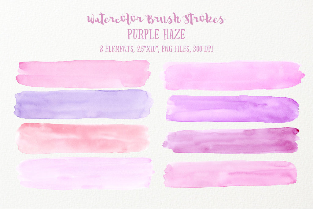 watercolor texture, watercolor brush stroke pink and purple, instant download 