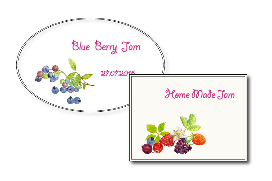 Watercolor Clipart Soft Fruit, gooseberry, blue berry, strawberry, black berry, raspberry