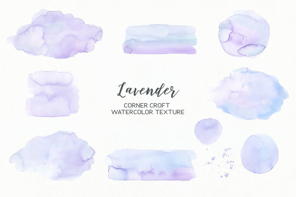 watercolor clipart lavender texture instant download