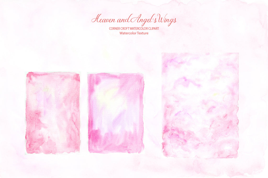 angel's wing, pink wing, pink watercolor texture digital download 