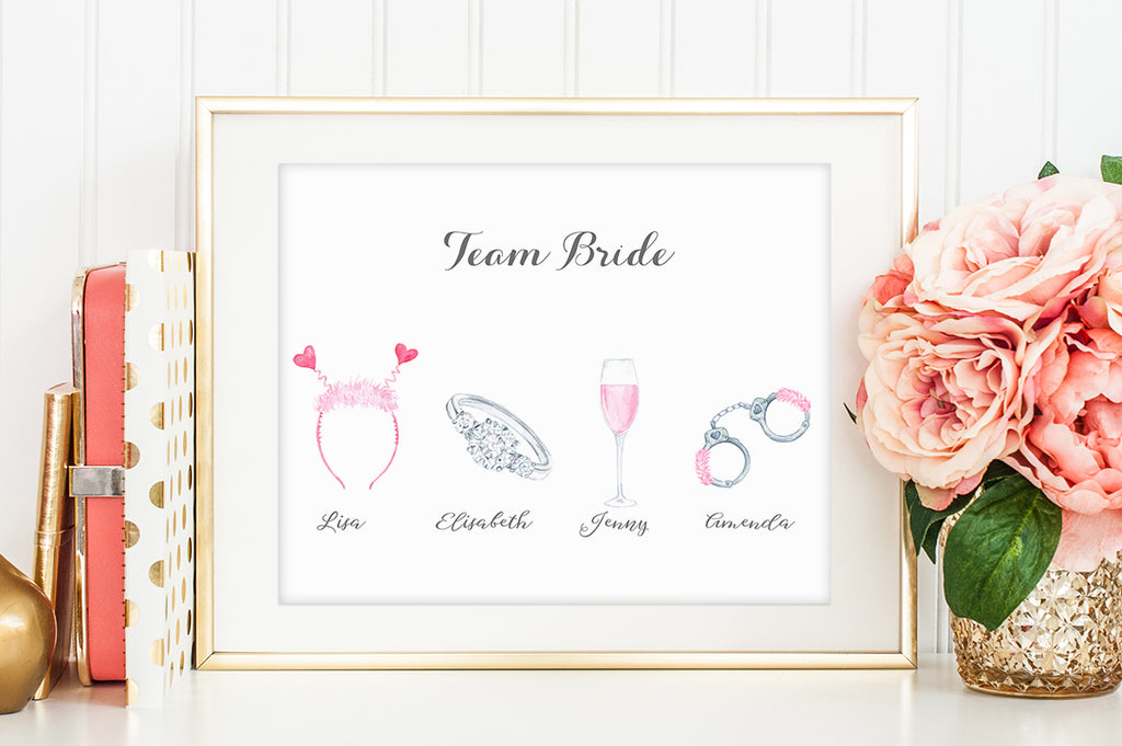 watercolor clipart, hen party clipart, instant download, personalised print