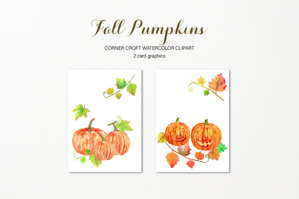 watercolor pumpkin card, thanksgiving, halloween 
