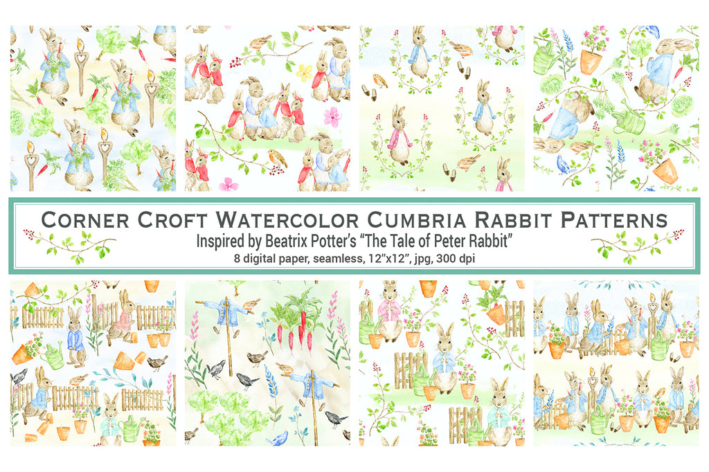 Watercolor Patterns Corner Croft