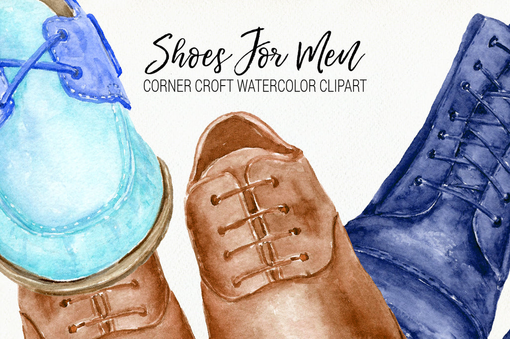 detailed shoe illustration, watercolor clipart, shoe clipart, instant download 