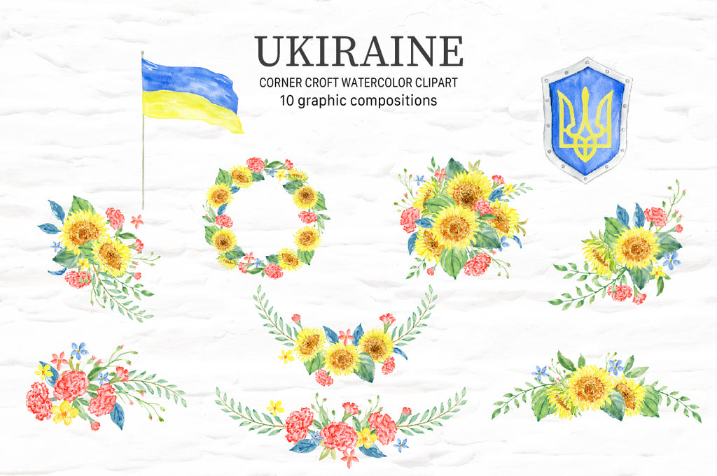 Ukraine state flower illustration, no war, peace