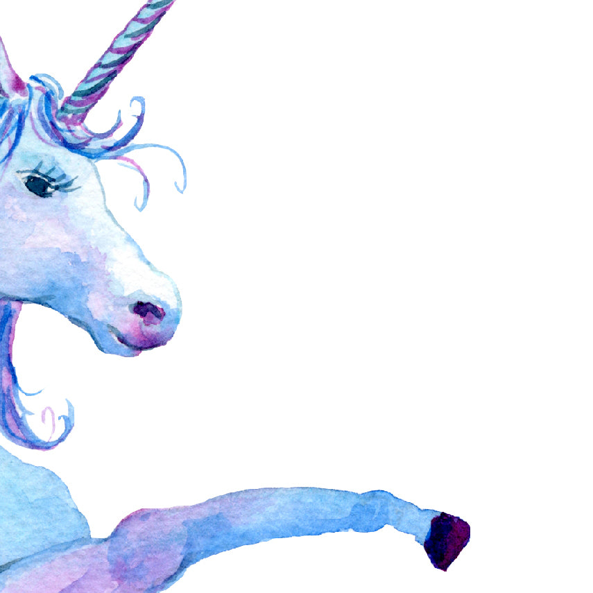Watercolor Rearing Unicorn Illustration Printable