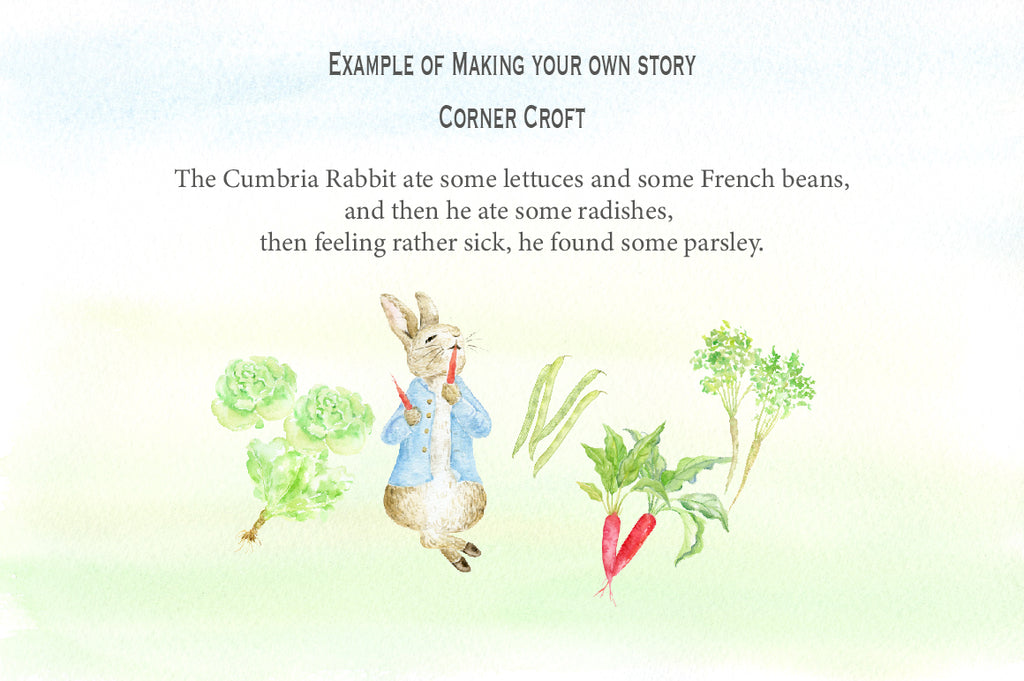 Create your own illustrated story with this rabbit clipart