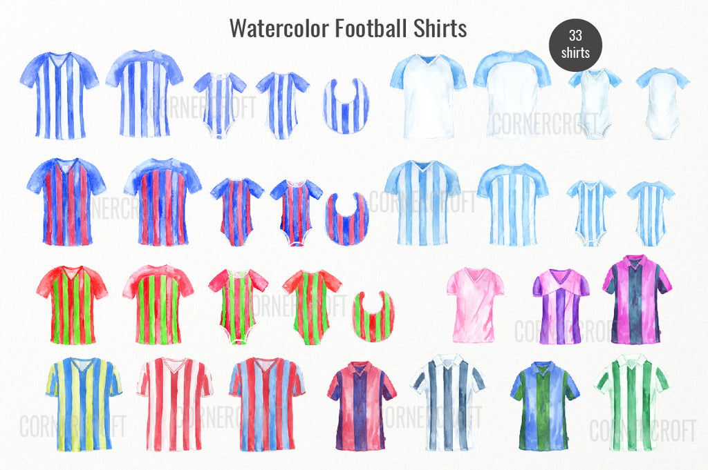 watercolour football shirts, watercolor soccer shirt, bodysuit, bib, my family print.