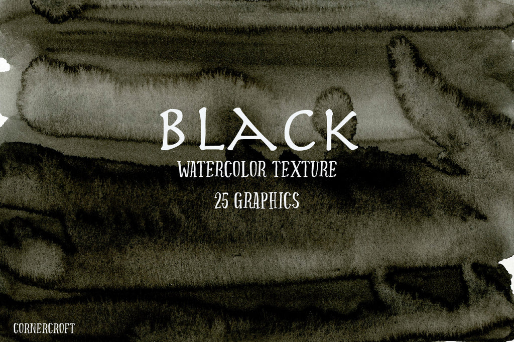 watercolor texture black, instant download